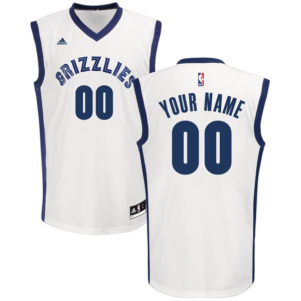 Adidas Memphis Grizzlies Youth Custom Replica Home White NBA Jersey->customized nba jersey->Custom Jersey
